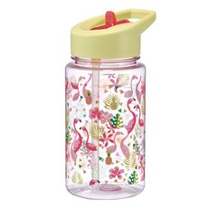 兒童吸管水壺 可愛食品圖案, 淺黃色 PETG450ml, 1個