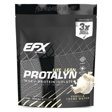 Efxsport Light & Lean Protalyn 分離乳清蛋白 香草奶油威化, 1個, 907g