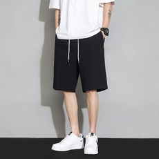 LARGE STORE 日系潮流棉麻休閒短褲 工作短褲 男生短褲 五分褲 素面短褲 棉麻褲 涼感褲 純色短褲(K600)