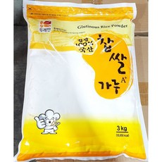 대량 국산 찹쌀가루 3kg/4개 업소용 김장 김치 고추장, 3kg, 4개