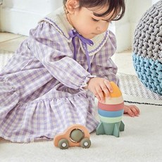 실리콘 로켓탑쌓기 아기 쌓기장난감 블록 쌓기놀이 탑쌓기놀이 유럽감성 유아놀이교구 KC인증 조카어린이날선물 교육교구 인테리어소품, 1개