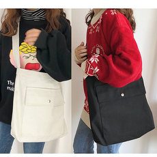 남녀공용 똑딱이 앞포켓 원 포켓 크로스백 에코백 캔버스 가방 단체 대량