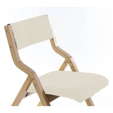 접이식 원목 의자 베란다 간이체어 감독 폴딩 폴딩간이, 1인용, 베이지 린넨