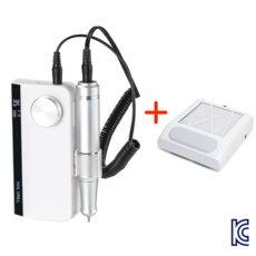 1+1 악성 발톱 손톱 젤 네일 드릴/흡진기 무좀 스케일링 페디 레진 목공 공예 수리, 1세트, 드릴(흰색)+ARMA흡진기