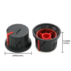 10PCS 24*15mm 전위차계 손잡이 캡 꽃축 볼륨 조절 빨간색 노란색 흰색