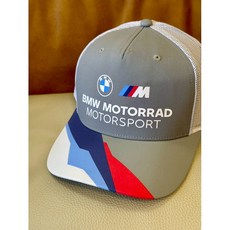 【This is Eddie】BMW Motorrad Motorsport 德國寶馬原廠 灰白色透氣網帽, 1個