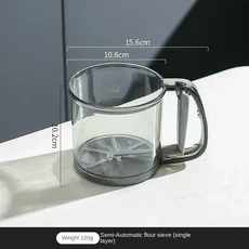 베이킹용 밀가루 체 크랭크 미세 메쉬 한 손으로 누르는 프리미엄 빠른 오메사타 더스팅, 02 S