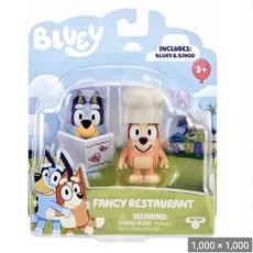 妙妙犬布麗 Bluey 二入人偶組 美味餐廳 BY13045, 1入