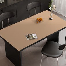 高級感純色桌佈 防水防油防燙 免洗皮革餐桌墊 書桌桌面保護墊, 1個, 米杏咖醇 母嬰級環保無味 ,30*80cm 防水防油易擦免洗