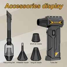 580000RPM 강력한 터보 블로워 USB 충전식 무선 진공청소기 풍압 LED 조명 자동차/컴퓨터, 01 HFX07-XC