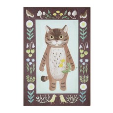 日本4legs插畫家 明信片 圖畫書中的貓 #1, 1個