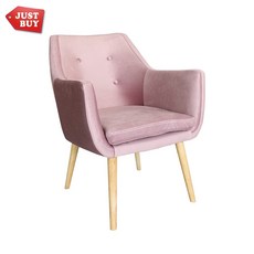 賈斯佰 赫爾貓抓布單人沙發椅(鈕扣款)SS0008-PET寵物專屬貓狗友善材質愛寵耐磨耐髒防潑水, 乾燥玫瑰色, 1個