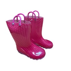 TWO BOSS 雨鞋 粉色 點點 童鞋 中童