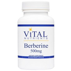 ViTAL NUTRIENTS 小蘗鹼 500mg 無麩質無糖素食膠囊, 60顆, 1罐