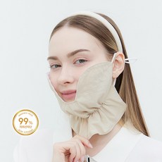 엠엠스포츠 여성 UV차단 국산 안면 햇빛가리개 스포츠 골프 넥가리개 볼마스크, 1개, 베이지