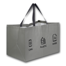 생활그린 올인원 일체형 3단 재활용 분리수거함, 그레이, 1개