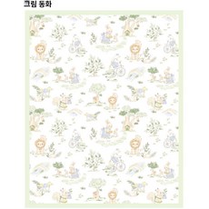 신생아 여름용 얇은 담요 아기이불 신생아이불 아기침대이불 유아이불, 1개, 그린스 동화 2중 부드러운 항균 120x150