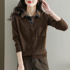 ATTERLIC 女款日常針織疊穿口袋襯衫 02922