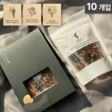 보은답례 견과류 답례품 호두정과 선물세트 + 무료라벨스티커 증정 결혼식 조문 행사 돌잔치, 10개, 75g