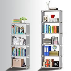 5단책장 수납장 다용도옷장선반 부직포 패브릭수납함, 5칸
