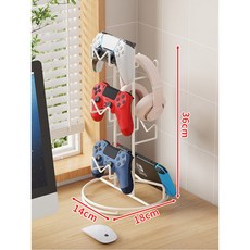 핸들 거치대 게임 핸들 거치대 범용 거치대 액세서리 벽걸이 전시대 적용 엑스박스 거치대 스위치 펀치리스 수납대 폰 거치대, 흰색