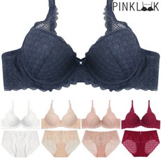 핑크룩 ABC컵 꽃부리 레이스 브라팬티2종세트 택1