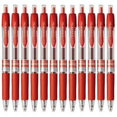 동아 유노크 젤잉크 중성 볼펜 0.7mm U-KNOCK, 1통, 레드12