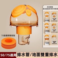 妃雪森 洗衣機地漏蓋 防臭排水孔蓋 排水轉接頭, 1個, 升級版五通【地面可排水】