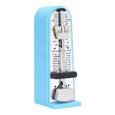 可開發票機械節拍器鋼琴考級專用精準迷你打拍器吉他小提琴古箏通用節奏器 機械節拍器 發條式節拍器 塔式節拍器, 藍色, 1個