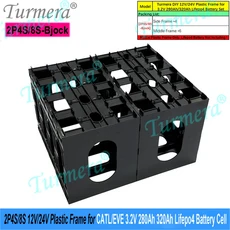 Turmera 12V 24V 배터리 프레임 난연 ABS PC 플라스틱 홀더 (CATL EVE 280Ah 105Ah Lifepo4 셀용 래치 포함, 03 280A-2P4S 8S-B