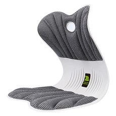 스페이치 그레핀 허리 지지 쿠션 의자, 블랙 + 화이트