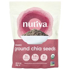 Nutiva 유기농 가공 치아씨 12 온스 (340 그램), Nutiva유기농가공치아씨12온스340그램, 340g, 1개