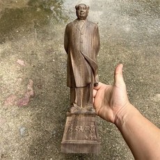 黑檀木 毛主席 擺件 整木精雕 (18cm/28cm/38cm), 如圖所示, 1個