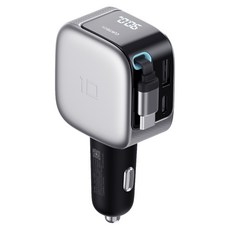 CUKTECH 10號 車載充電器 伸縮線, 黑色, CC903P 10號