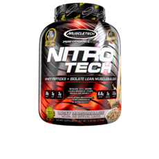 Muscletech Health Nitro Tech乳清蛋白, 1.8kg, 幸運棉花糖, 1個
