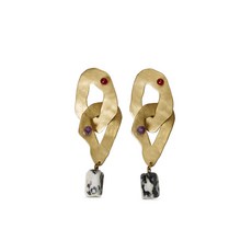 트윈셋 체인 링크 이어링