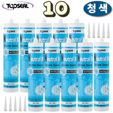 탑씰 Neutral-X 일반용 청색 실리콘 실란트 270ml 노즐포함, 10개