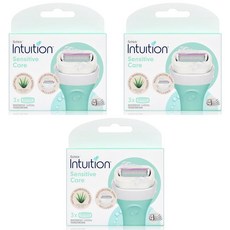 인튜이션 센서티브케어 여성 면도날, 3개입, 3개