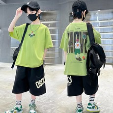 베비포 루즈핏 반팔티 통큰 반바지 상하세트 -VE7