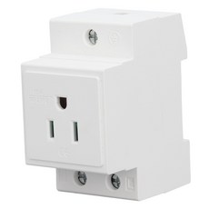 Din 레일 소켓 AC110-250V 15A 배전 패널 접지 콘센트, 단일