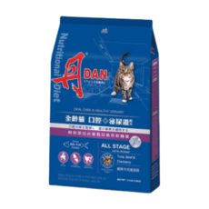 DAN 丹 全齡貓 口腔+泌尿道配方乾糧 Tuna Beef & Cranberry, 1.5kg, 1包, 口腔護理、泌尿道保健