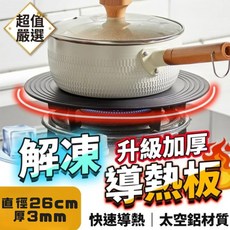可拆卸導熱板 多功能兩用解凍導熱板 瓦斯節能板 鍋底防燒黑 護鍋板 解凍板 圓形導熱盤 鏤空設計, 1個, 26CM, 26cm