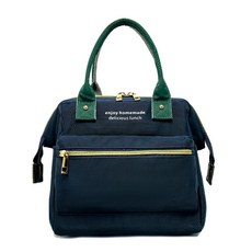 제이앤리빙 PEVA 미니보냉백 보냉가방 보온 도시락가방, 네이비, 1개