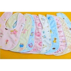 凱美棉業 台灣現貨！新款時尚可愛寶寶 防水口水巾兒童卡通U型口水巾 隨機出色