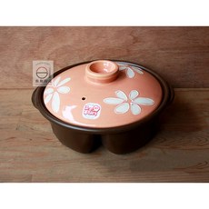 佐和陶瓷餐具批發 橘手繪甘辛鴛鴦砂鍋-日本製 XL060821-2 日式家庭火鍋燉肉煮湯萬古燒圍爐, 1個