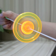 LED 불빛 팽이 씽씽이 줄팽이 무한 회전 추억의 장난감 놀이 단체 선물 유아 어린이집, 1. 소형 (랜덤 발송)