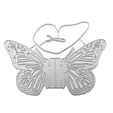나비 절단 다이 스텐실 스크랩북 DIY 앨범 스탬프 종이 카드 수제 인사말 카드를 엠보싱하는 장식 공예 프로젝트, 1개