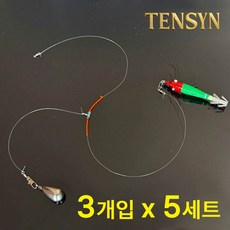 텐신 유동 갑오징어 가지 채비, 5세트, 3개입