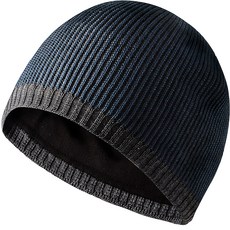 Dtree男款休閒戶外雙色毛線帽, #03藍色