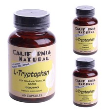 CALIFORNIA NATURAL L-色胺酸膠囊 500mg, 60 件, 3個